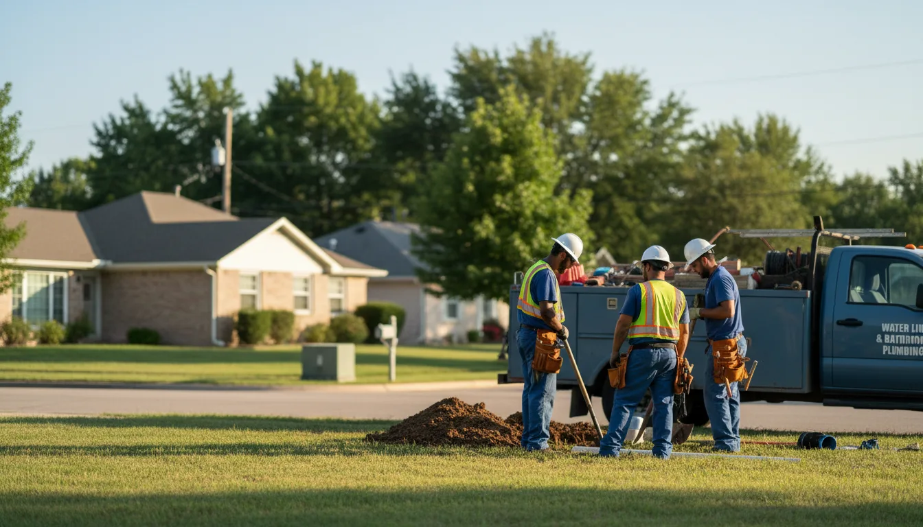 Residential water line and bathroom plumbing service in Davis City, IA